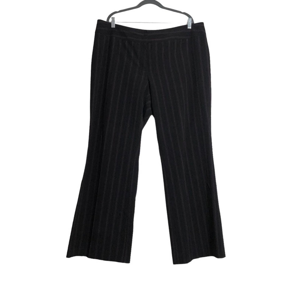Lane Bryant Black & Pink Pin Stripe Pants 20